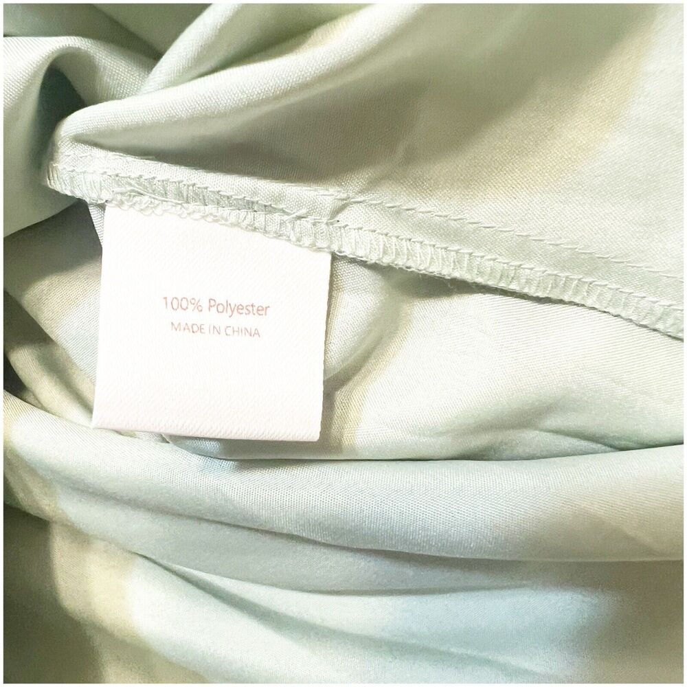 Number Sea Women’s Ruffled 3/4 Blouse Size 12 Seafoam Zipper Back Office Dressy - Picture 10 of 14